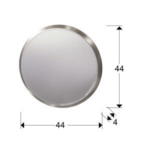 ARIES-ESPEJO REDONDO 44Ø PLATA