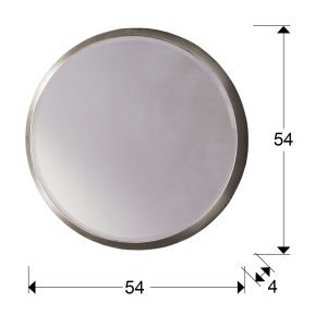 ARIES-ESPEJO REDONDO 54Ø PLATA