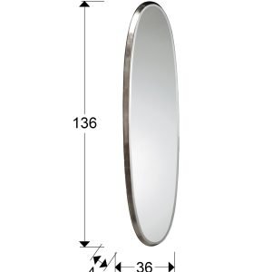 ARIES-ESPEJO OVAL136X36 PLATA