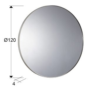 ORIO-ESPEJO REDONDO Ø120 PLATA