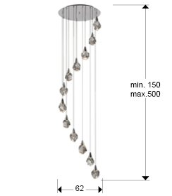 LAMPARA 12L·AQUARIA· CROMO