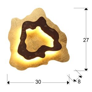 APLIQUE· HALO· OXIDO/PAN DE ORO