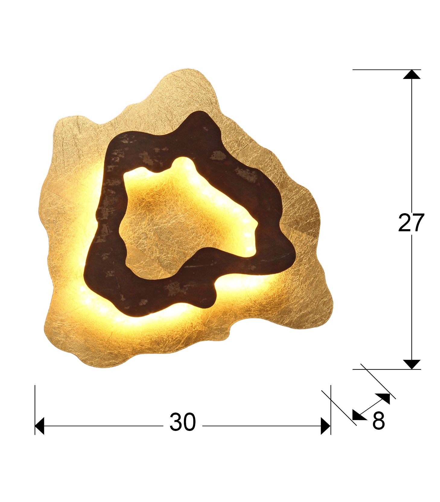 APLIQUE· HALO· OXIDO/PAN DE ORO