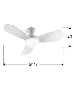 VITO- VENTILADOR BLANCO D117