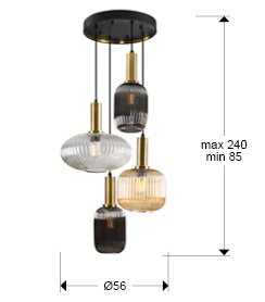 NORMA-LAMPARA 4L NEGRO-LATON