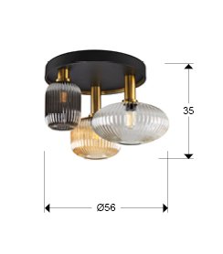 NORMA-PLAFON 3L NEGRO-LATON