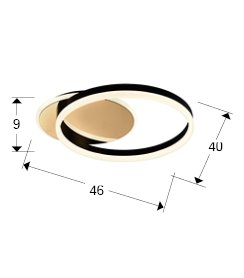 PLAFON ·ORIEL· ORO/NEGRO