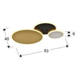 UMBRA- PLAFON ORO-NEGRO-BLANCO