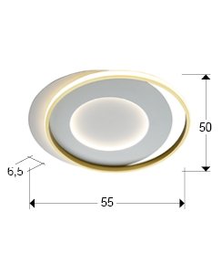 PLAFON ·LIMBOS· BLANCO/ORO