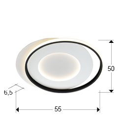 PLAFON ·LIMBOS· BLANCO/NEGRO