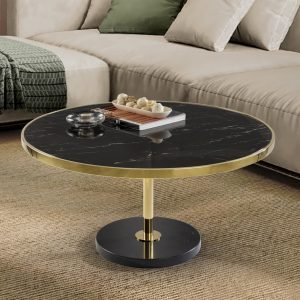 DEKALA- MESA CENTRO NEGRO-ORO D90