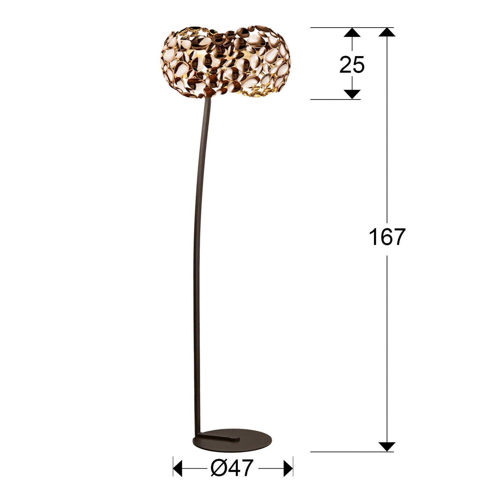PIE SALON 5L ·NARISA· ORO ROSA