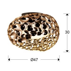 PLAFON 5L ·NARISA·Ø47 ORO ROSA