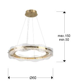 LIRA-LAMPARA Ø60 ORO- DIM