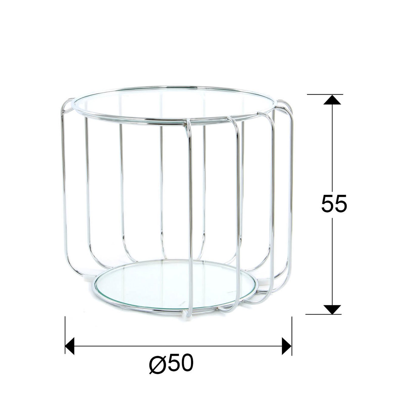 MESA AUX.·HADAS· ACERO Ø50