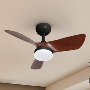 TROPIC- VENTILADOR NEGRO/NOGAL