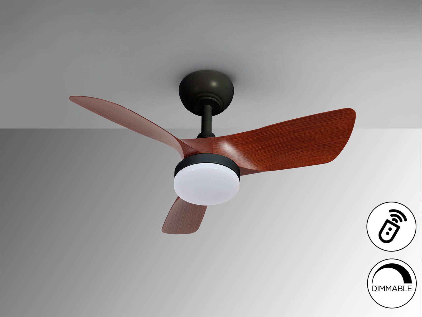 TROPIC- VENTILADOR NEGRO/NOGAL - Imagen 3