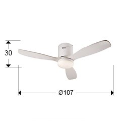 SIROCO MINI-VENTILADOR BLANCO DIM