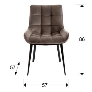 SILLA ·DEVANY· NEGRO/PIEDRA