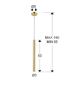 LAMPARA ·VARAS· ORO 1L