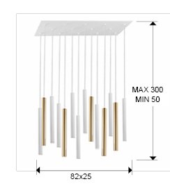 GRAN LAMP·VARAS·ORO/BLANCO 14L DIM