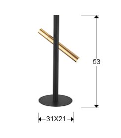 SOBREMESA ·VARAS· ORO/NEGRO 2L