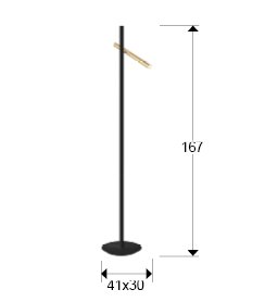 PIE SALON·VARAS· ORO/NEGRO 2L