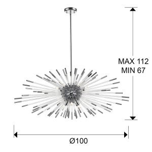 LAMPARA 9L ·EVASION· CROMO