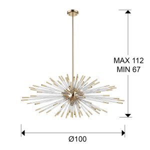 LAMPARA 9L ·EVASION· ORO DIM