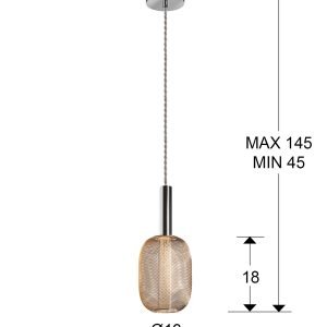 MICRON-LAMPARA 1L CROMO/ORO