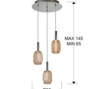 MICRON-LAMPARA 3L CROMO/ORO