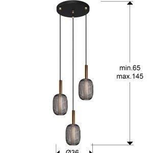 MICRON-LAMPARA 3L ORO/NEGRO