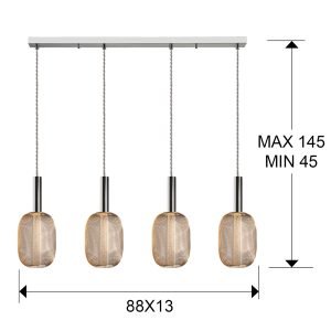 MICRON-LAMPARA 4L CROMO/ORO