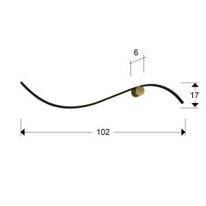 SILOE-APLIQUE NEGRO-ORO