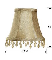 PANTALLA BEIGE Ø14 CON FLECOS