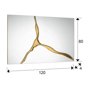 SURCOS II-ESPEJO PAN ORO 80X120