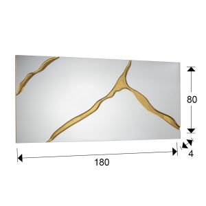 SURCOS II-ESPEJO PAN ORO 80X180