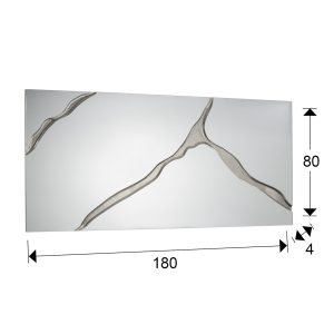 SURCOS II-ESPEJO PAN PLATA 80X180