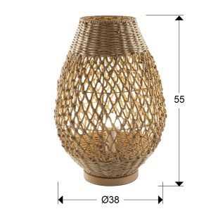 YAIZA- SOBREMESA PAPEL TRENZADO H55