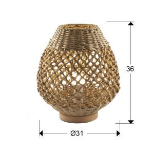 YAIZA- SOBREMESA PAPEL TRENZADO H35