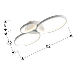 PLAFON ·SIOS·LED 3 AROS BLANCO