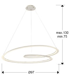 LOOPING- LAMPARA BLANCO Ø97