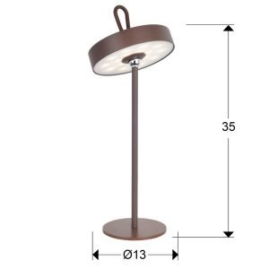 GONG- SOBREMESA LED CORTEN
