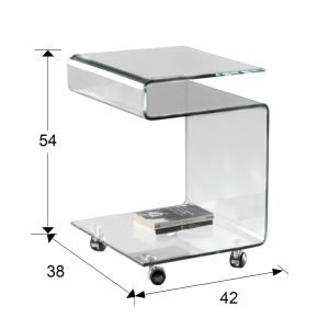 MESA AUX. ·GLASS· TRANSPTE.