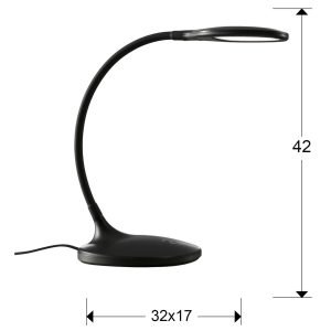 SOBREMESA LED ·SCOOP· NEGRO