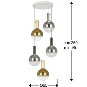MATICES-LAMPARA 5L BLANCO-SMOKE-ORO