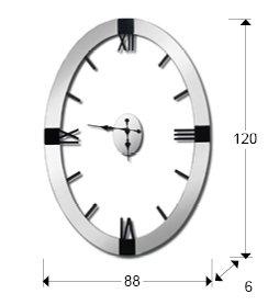 RELOJ DE PARED ·TIMES· OVAL