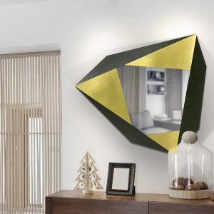 FACETAS-ESPEJO ACERO ORO/NEGRO