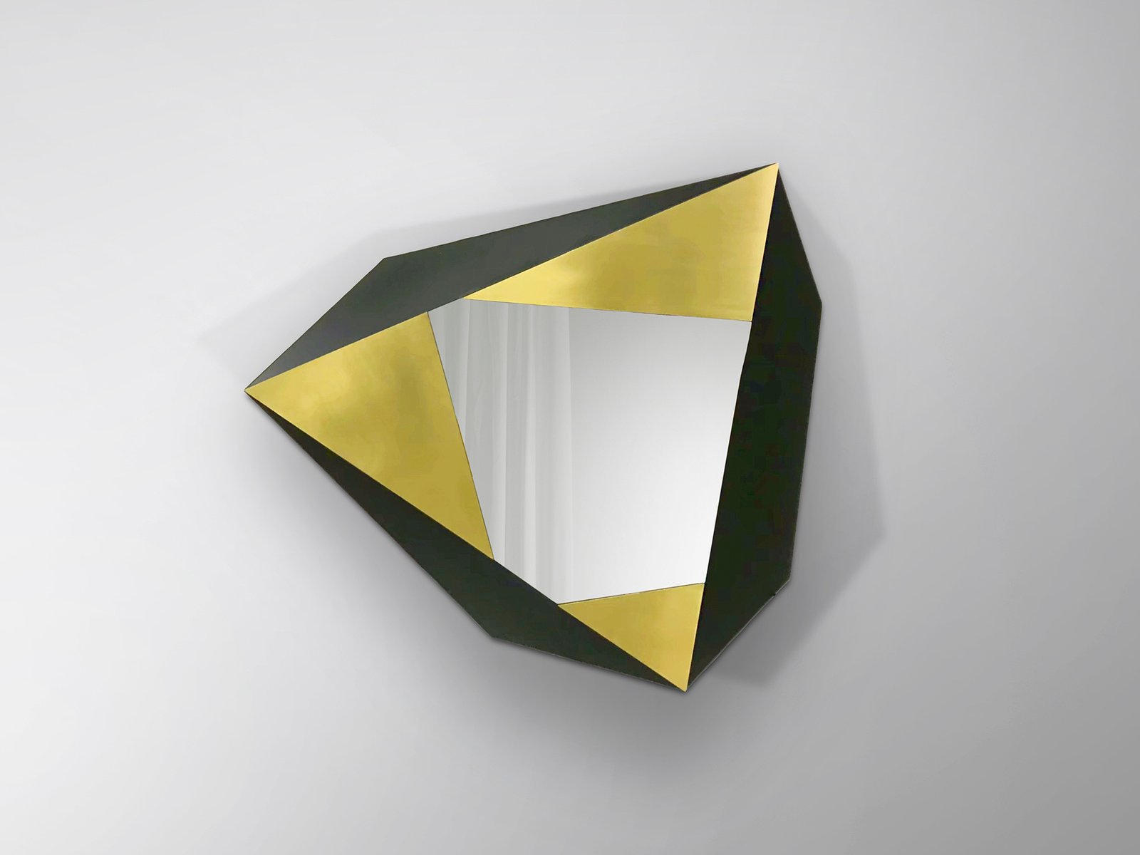 FACETAS-ESPEJO ACERO ORO/NEGRO - Imagen 3