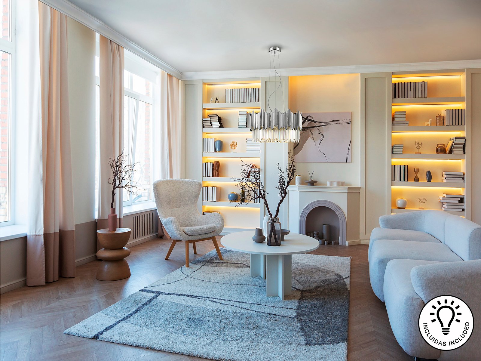 TIARA- LAMPARA 6L CROMO - Imagen 2